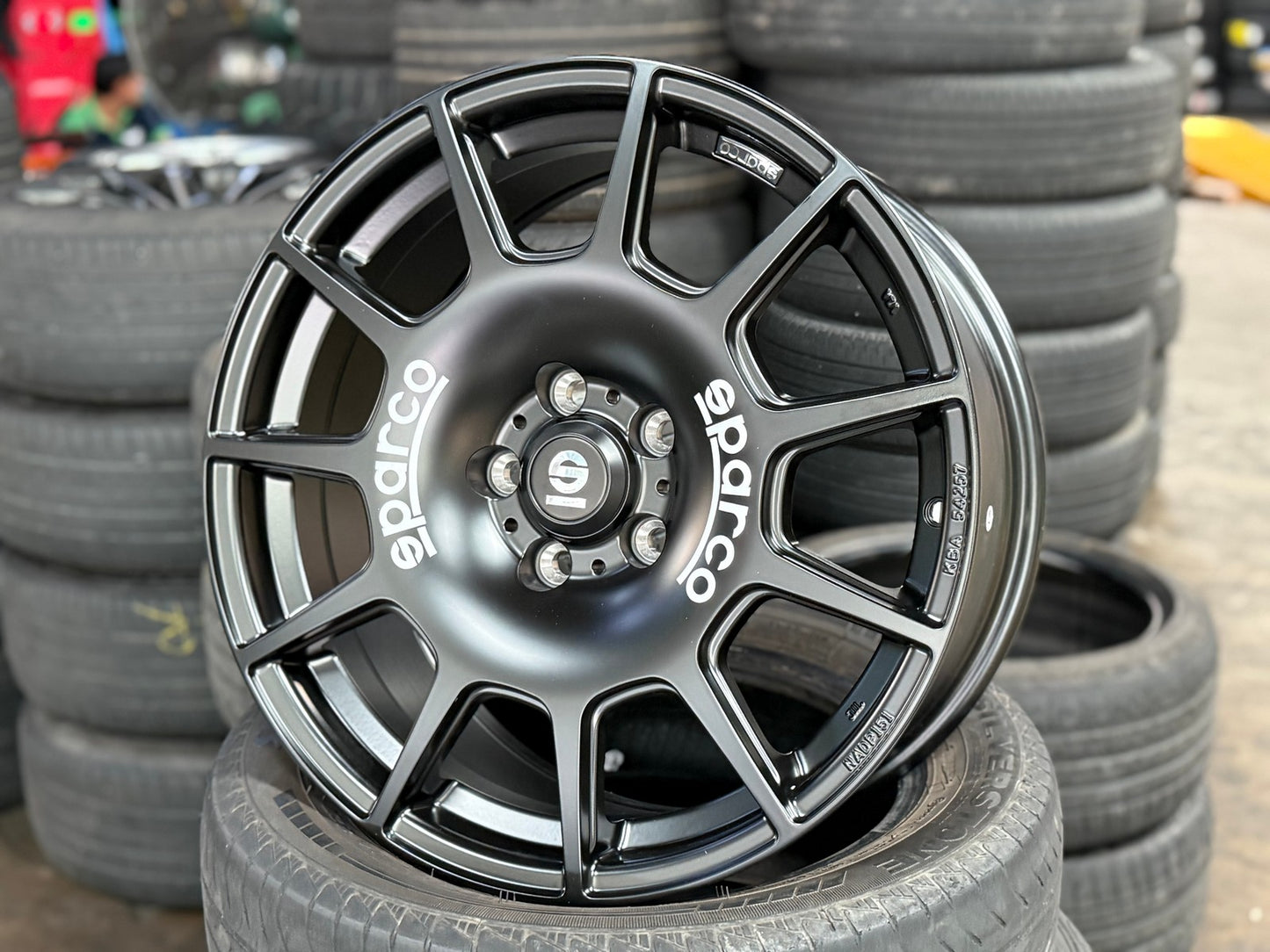 New 18X8 ET45 Sparco Terra Rim (4 wheel) Matt Black 5X112