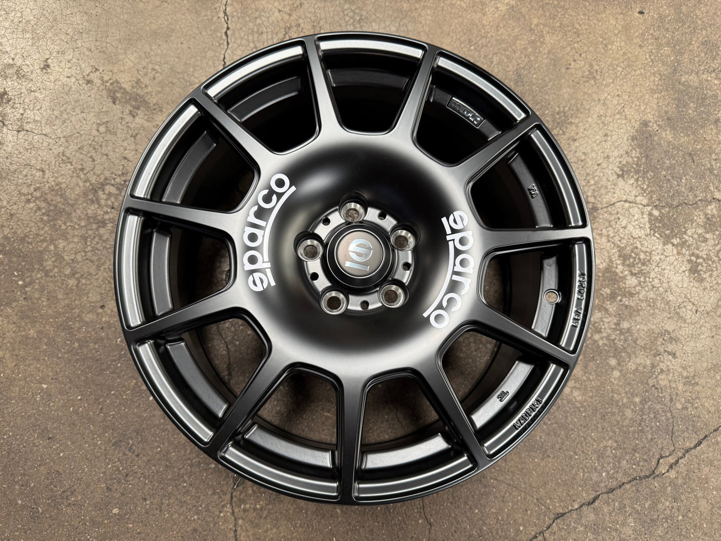 New 18X8 ET45 Sparco Terra Rim (4 wheel) Matt Black 5X112