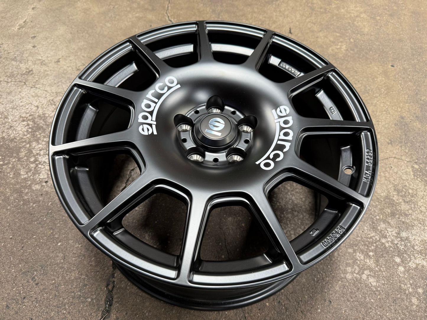 New 18X8 ET45 Sparco Terra Rim (4 wheel) Matt Black 5X112