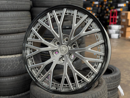 New 22X9 ET45 Overdrive Forged Rojam Rim (4 wheel) Gloss Grey 6X139.7