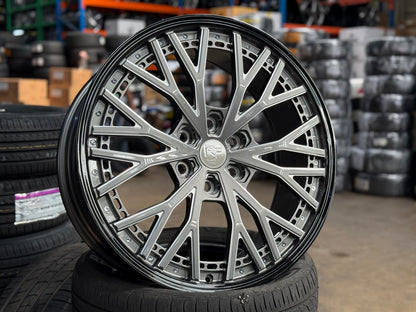 New 22X9 ET45 Overdrive Forged Rojam Rim (4 wheel) Gloss Grey 6X139.7