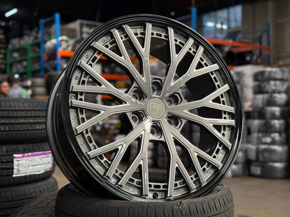 New 22X9 ET45 Overdrive Forged Rojam Rim (4 wheel) Gloss Grey 6X139.7