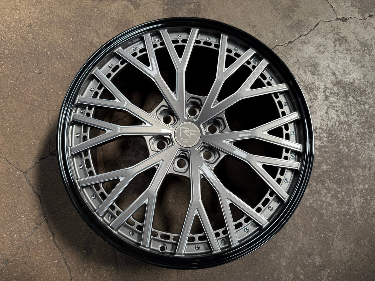 New 22X9 ET45 Overdrive Forged Rojam Rim (4 wheel) Gloss Grey 6X139.7