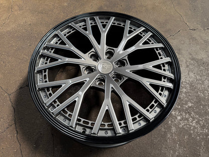 New 22X9 ET45 Overdrive Forged Rojam Rim (4 wheel) Gloss Grey 6X139.7