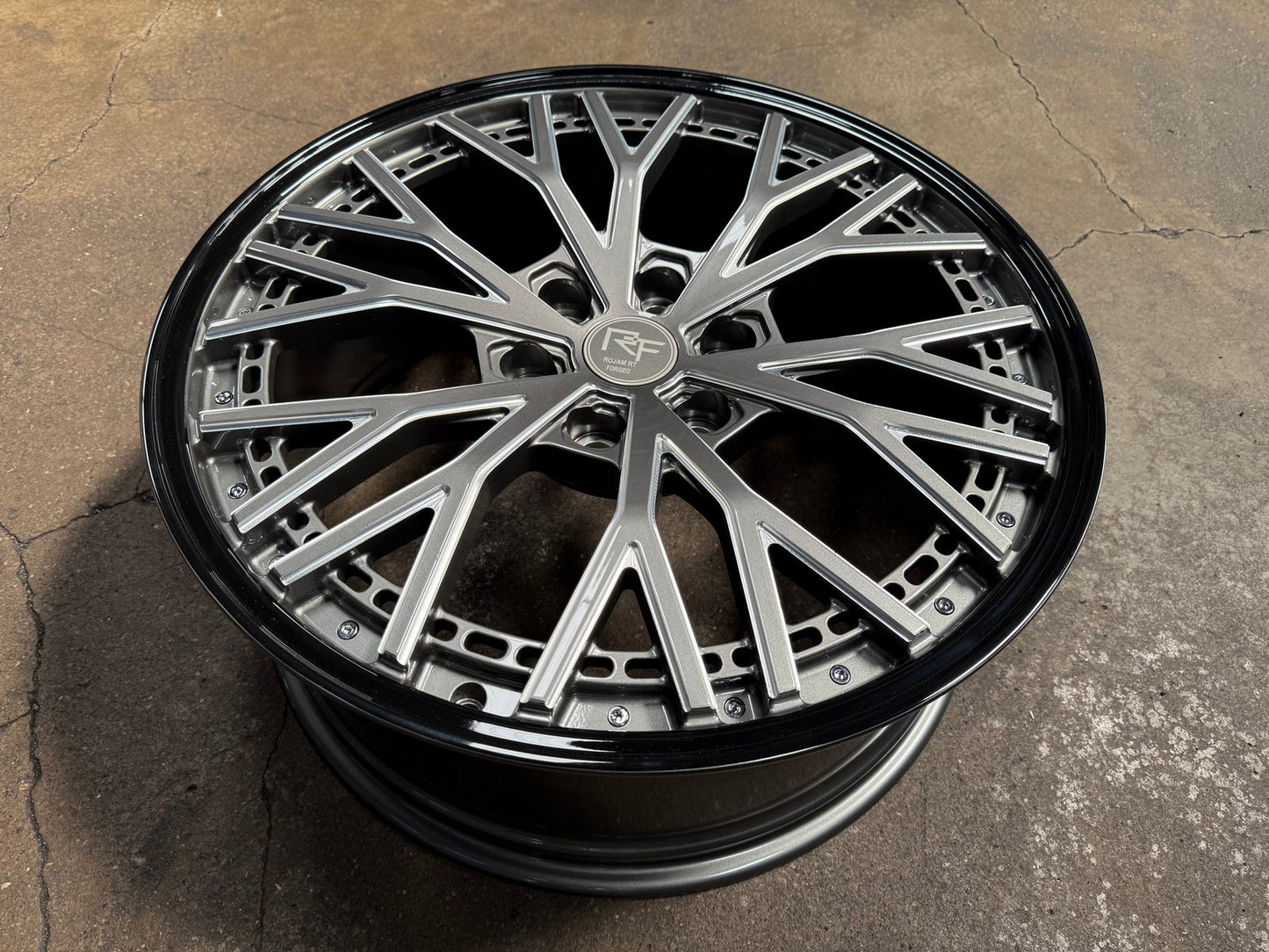 New 22X9 ET45 Overdrive Forged Rojam Rim (4 wheel) Gloss Grey 6X139.7