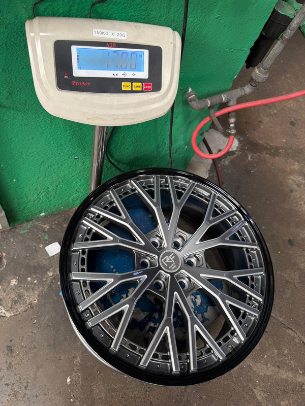 New 22X9 ET45 Overdrive Forged Rojam Rim (4 wheel) Gloss Grey 6X139.7