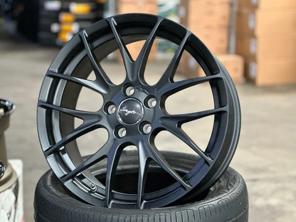New 18X7.5 ET48 Breyton GTS-R Rim (4 wheel) Matt Black 5X112