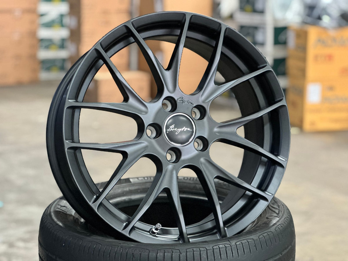 NEW 18X7.5 ET48 Breyton GTS-R Rim (4 wheel) Matt Black 5X112