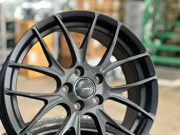 New 18X7.5 ET48 Breyton GTS-R Rim (4 wheel) Matt Black 5X112