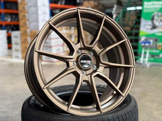 NEW 18X8 ET40 Motec MCR2 Rim (4 wheel) Matt Bronze 5X108