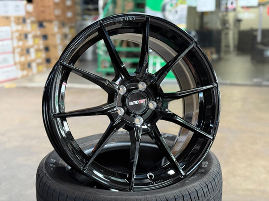 NEW 18X8 ET40 Motec MCR2 Rim (4 wheel) Gloss Black 5X108