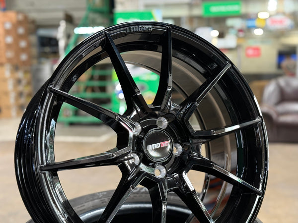 New 18X8 ET40 Motec MCR2 Rim (4 wheel) Gloss Black 5X108