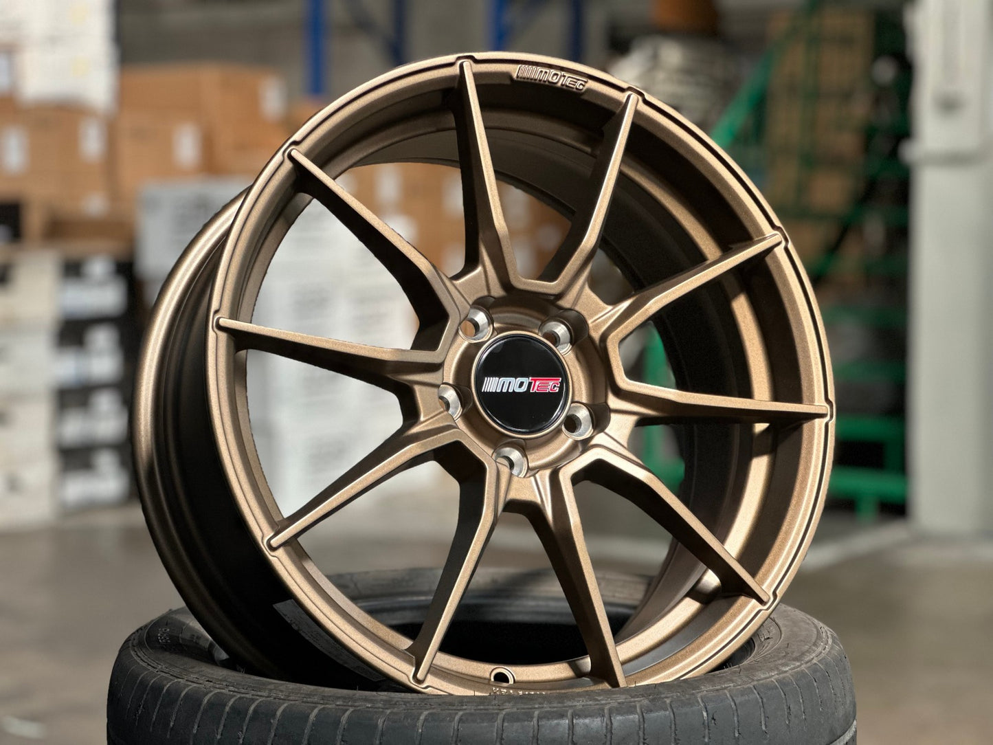 New 18X8 ET45 Motec MCR2 Rim (4 wheel) Matt Bronze 5X112
