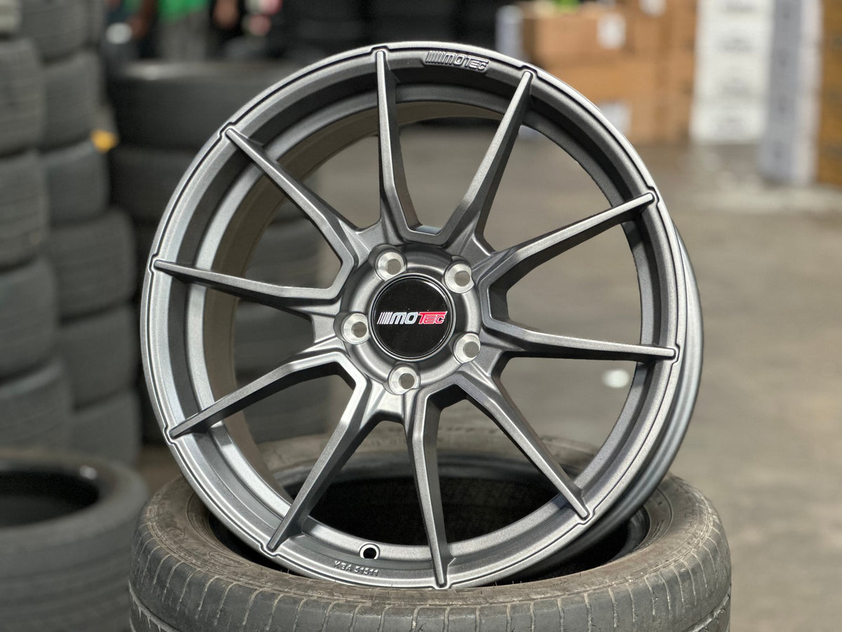 New 18X8 ET45 Motec MCR2 Rim (4 wheel) Matt Gunmetal 5X112