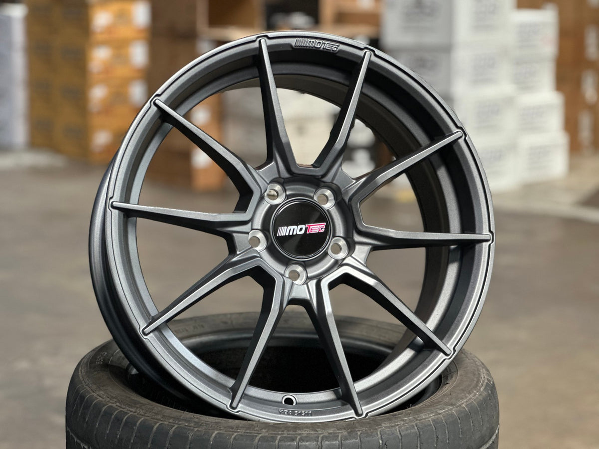 NEW 18X8 ET45 Motec MCR2 Rim (4 wheel) Matt Graphite 5X112
