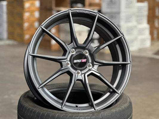 NEW 18X8 ET45 Motec MCR2 Rim (4 wheel) Matt Graphite 5X112