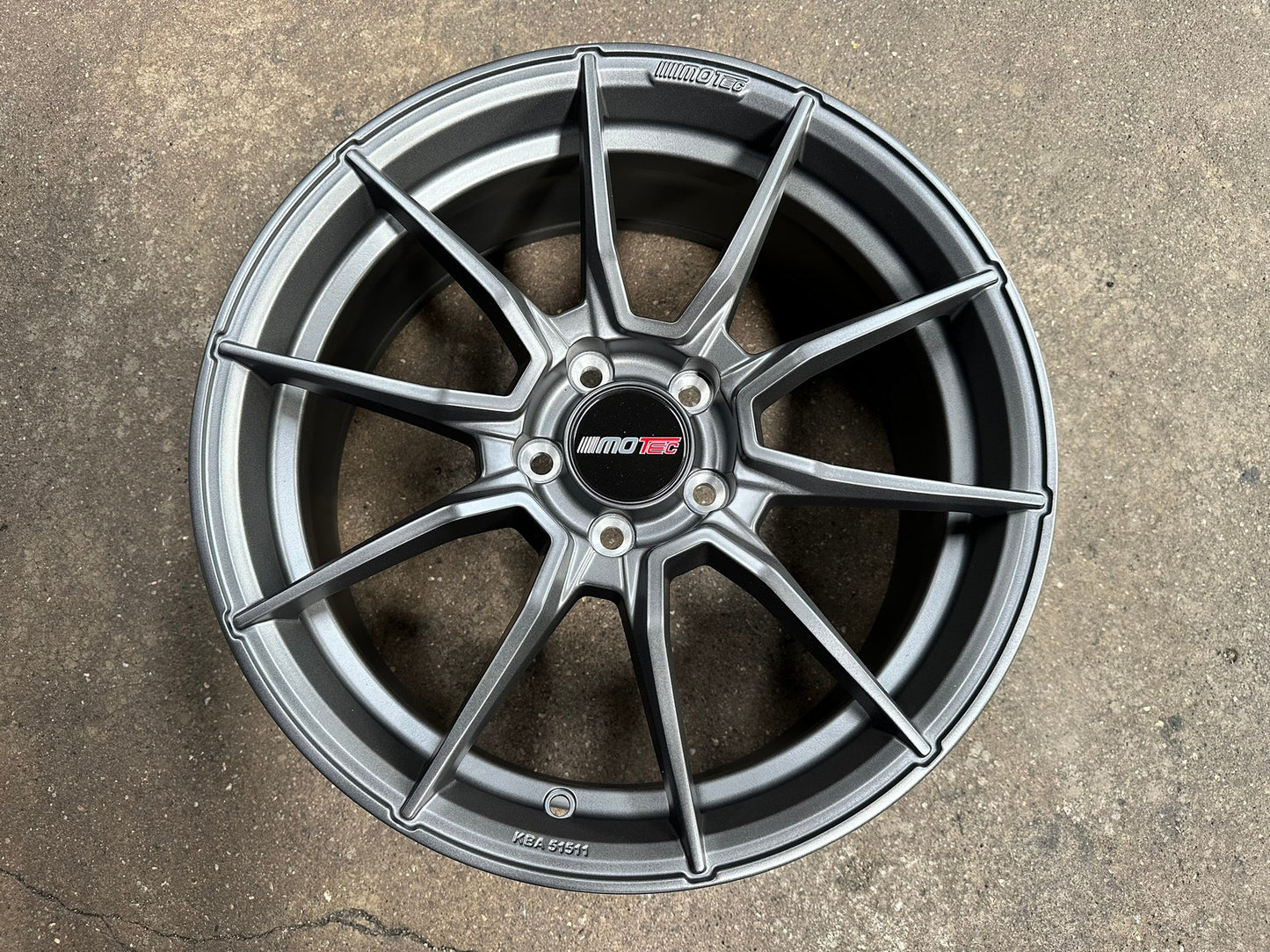 New 18X8 ET45 Motec MCR2 Rim (4 wheel) Matt Gunmetal 5X112