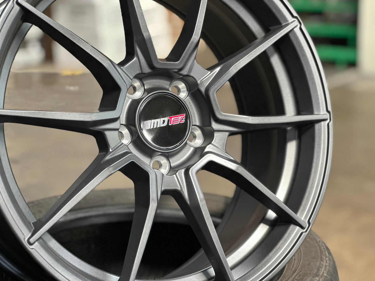 New 18X8 ET45 Motec MCR2 Rim (4 wheel) Matt Gunmetal 5X112