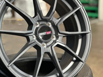 New 18X8 ET45 Motec MCR2 Rim (4 wheel) Matt Gunmetal 5X112