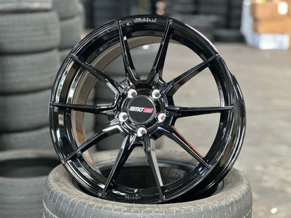 New 18X8 ET45 Motec MCR2 Rim (4 wheel) Gloss Black 5X112