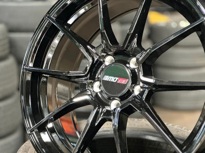 New 18X8 ET45 Motec MCR2 Rim (4 wheel) Gloss Black 5X112