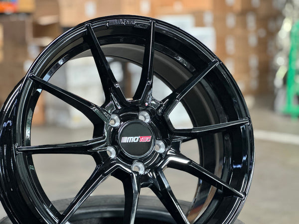 New 18X8 ET45 Motec MCR2 Rim (4 wheel) Gloss Black 5X112