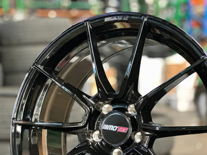 New 19X8.5 ET43 Motec MCR2 Rim (4 wheel) Gloss Black 5X112