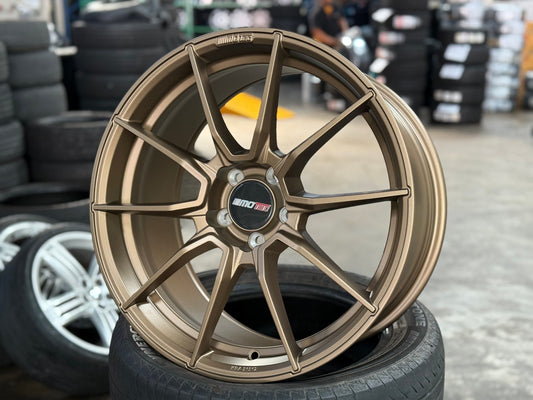 New 19X9.5 ET45 Motec MCR2 Rim (4 wheel) Matt Bronze 5X112