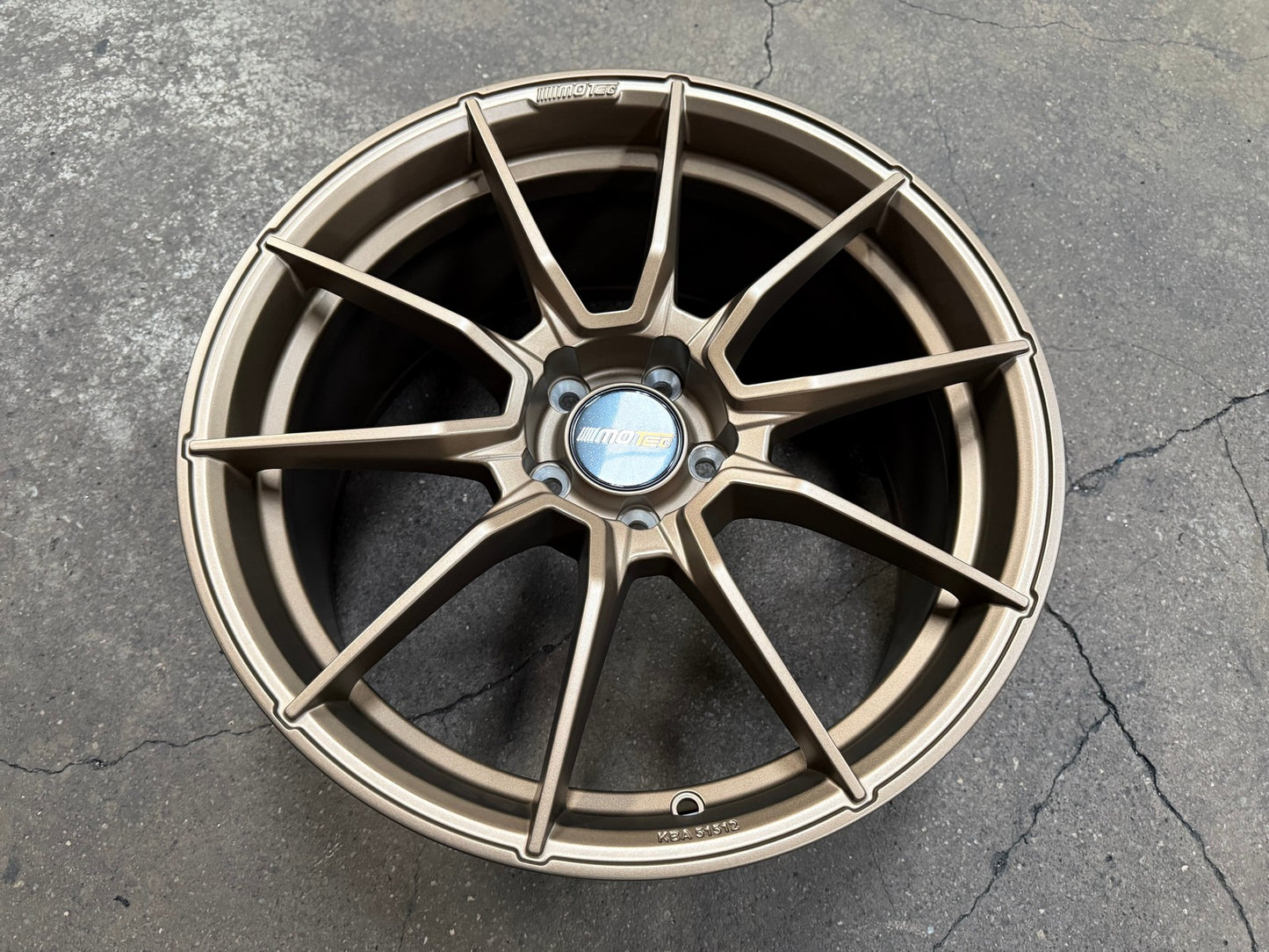 New 19X9.5 ET45 Motec MCR2 Rim (4 wheel) Matt Bronze 5X112