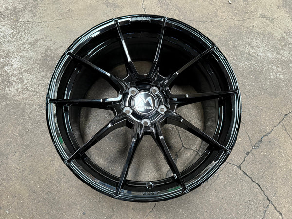 New 19X9.5 ET45 Motec MCR2 Rim (4 wheel) Gloss Black 5X112
