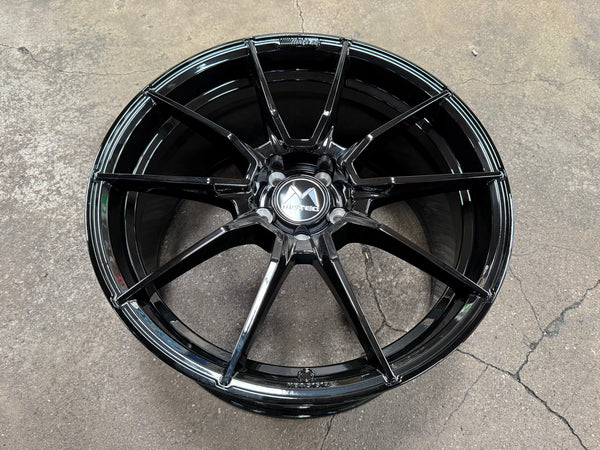 New 19X9.5 ET45 Motec MCR2 Rim (4 wheel) Gloss Black 5X112