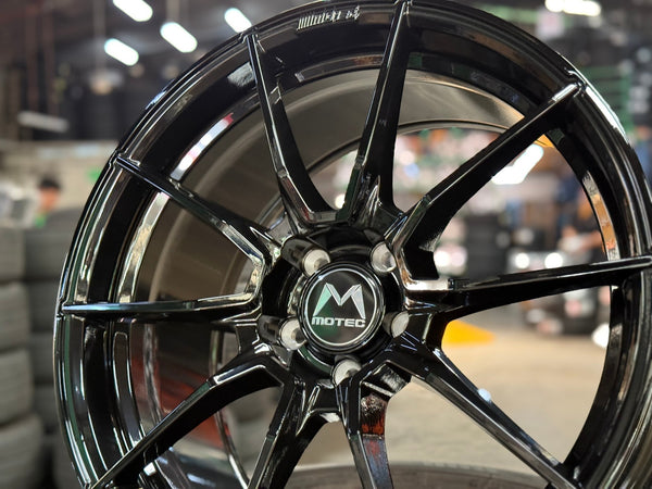 New 19X9.5 ET45 Motec MCR2 Rim (4 wheel) Gloss Black 5X112