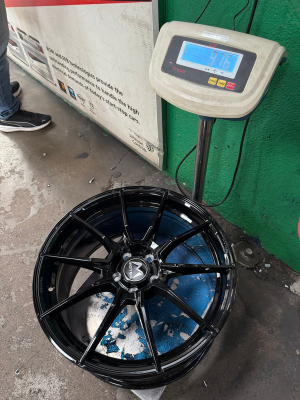 New 19X9.5 ET45 Motec MCR2 Rim (4 wheel) Gloss Black 5X112