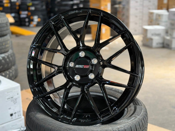 New 18X8 ET45 Motec MCR3 Rim (4 wheel) Gloss Black 5X112