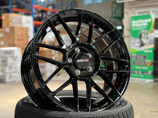 NEW 18X8 ET45 Motec MCR3 Rim (4 wheel) Gloss Black 5X112
