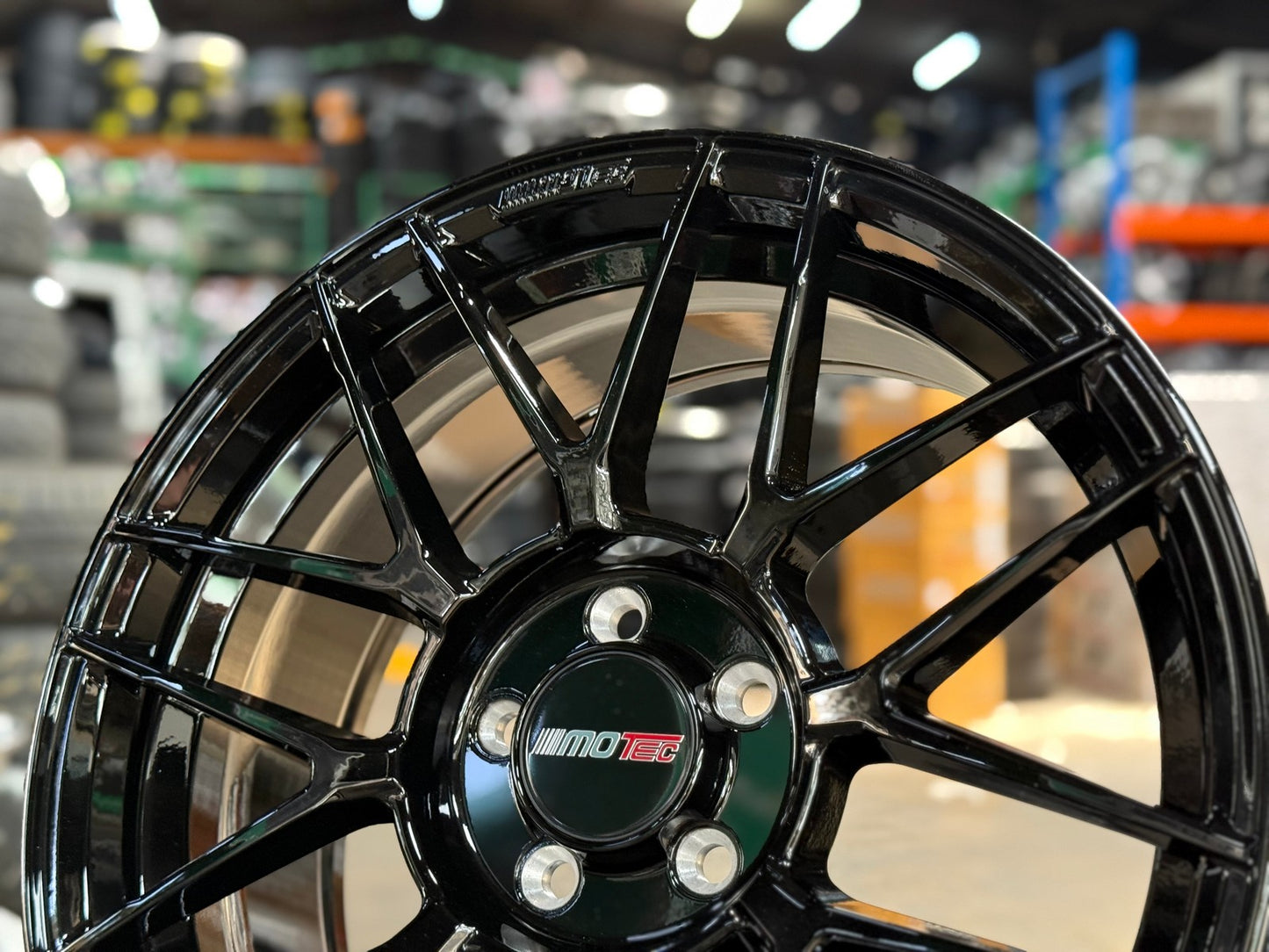 New 18X8 ET45 Motec MCR3 Rim (4 wheel) Gloss Black 5X112