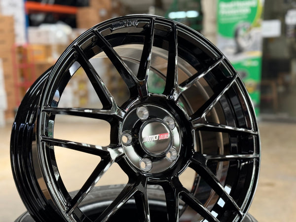 New 18X8 ET45 Motec MCR3 Rim (4 wheel) Gloss Black 5X112