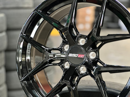 New 18X8 ET45 Motec MCR4 Rim (4 wheel) Gloss Black 5X112