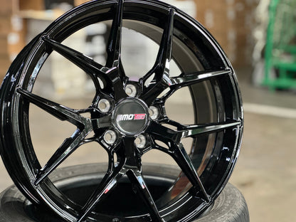 New 18X8 ET45 Motec MCR4 Rim (4 wheel) Gloss Black 5X112