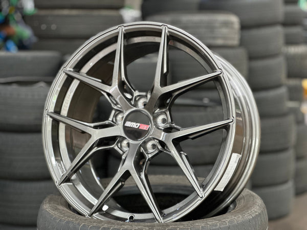 New 18X8 ET45 Motec MCR4 Rim (4 wheel) Gloss Gunmetal 5X112