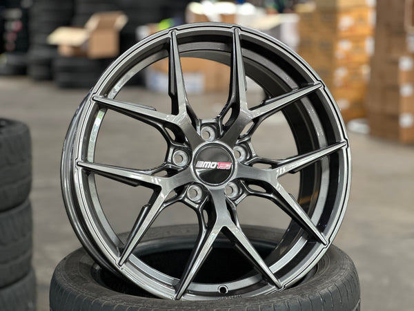 New 18X8 ET45 Motec MCR4 Rim (4 wheel) Gloss Gunmetal 5X112