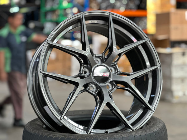 New 18X8 ET45 Motec MCR4 Rim (4 wheel) Gloss Gunmetal 5X112