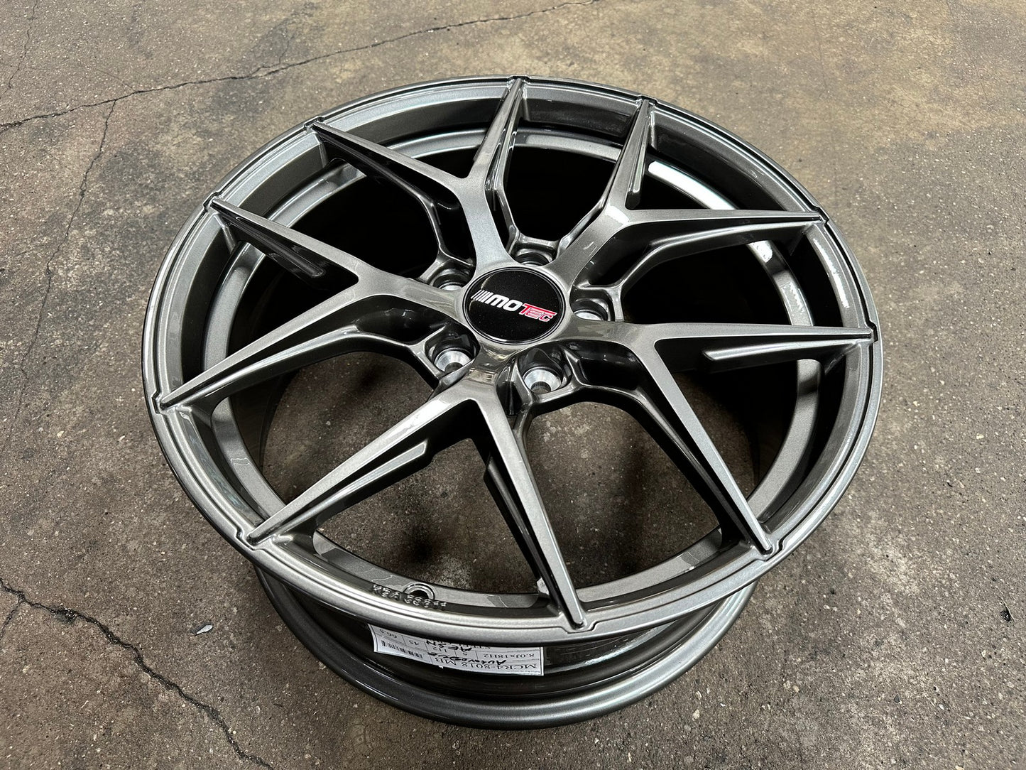 New 18X8 ET45 Motec MCR4 Rim (4 wheel) Gloss Gunmetal 5X112