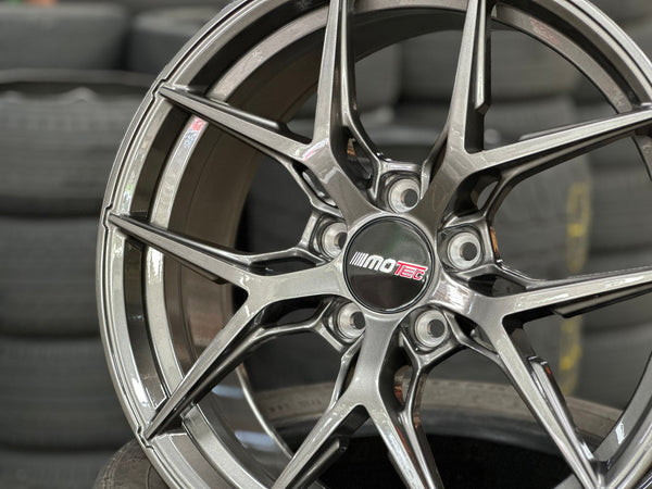 New 18X8 ET45 Motec MCR4 Rim (4 wheel) Gloss Gunmetal 5X112