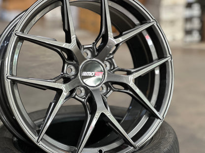 New 18X8 ET45 Motec MCR4 Rim (4 wheel) Gloss Gunmetal 5X112