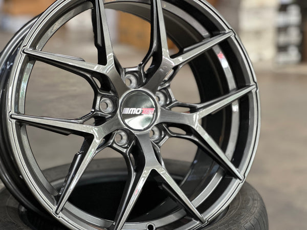 New 18X8 ET45 Motec MCR4 Rim (4 wheel) Gloss Gunmetal 5X112