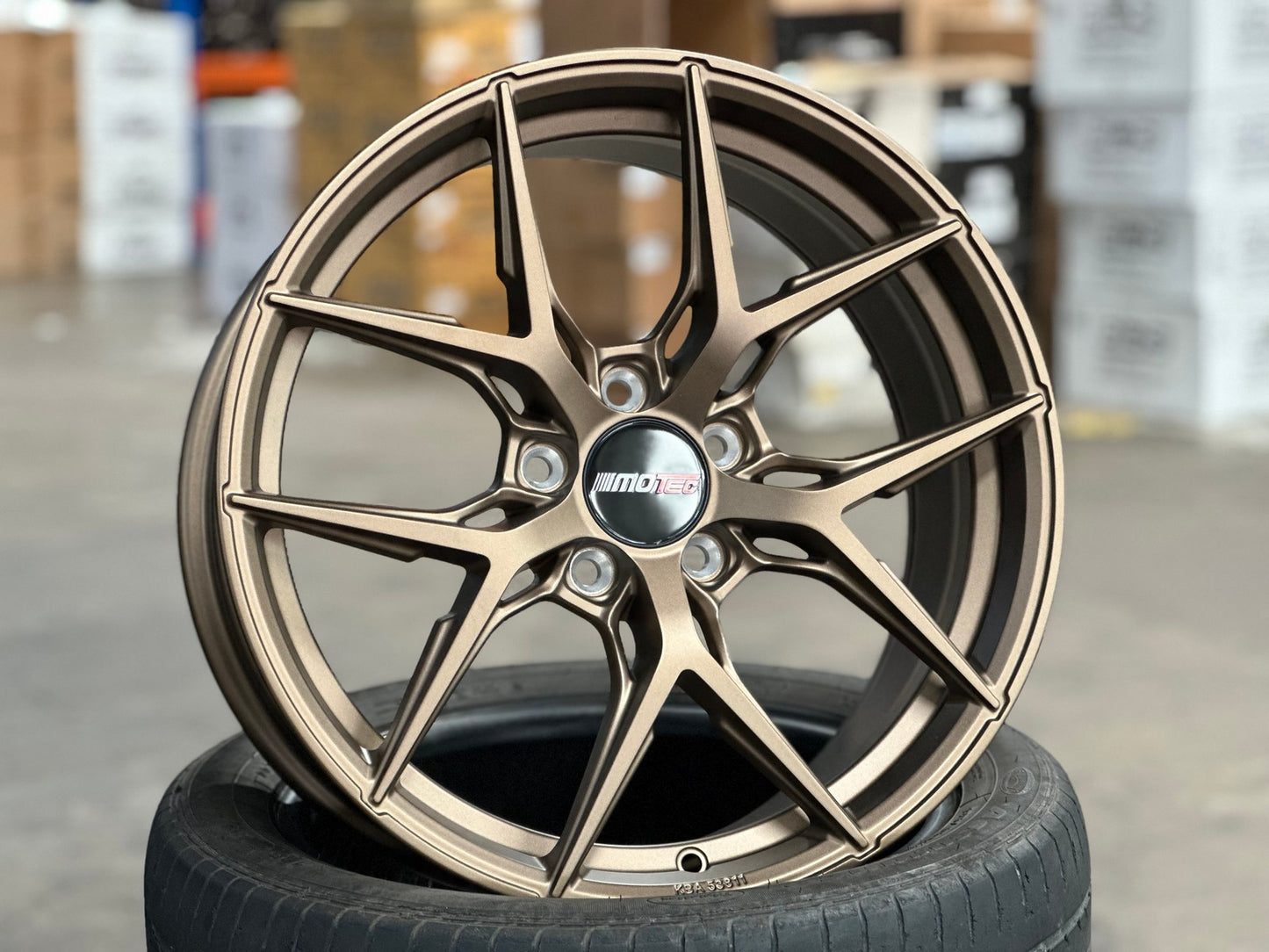 New 18X8 ET45 Motec MCR4 Rim (4 wheel) Matt Bronze 5X112