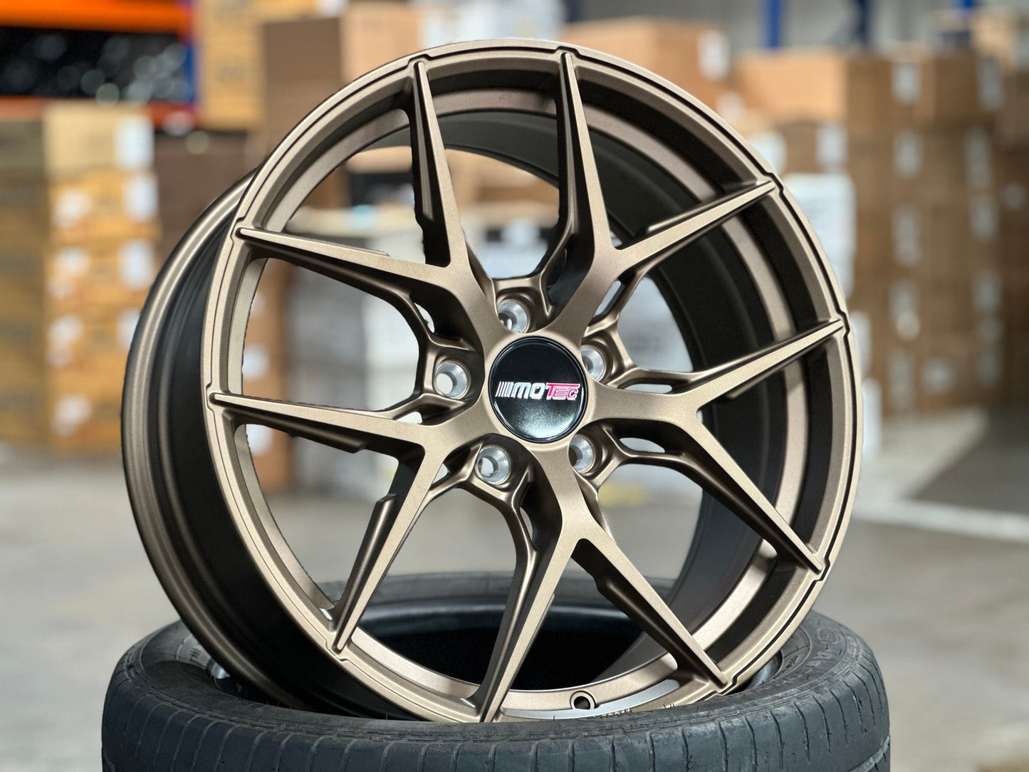 New 18X8 ET45 Motec MCR4 Rim (4 wheel) Matt Bronze 5X112