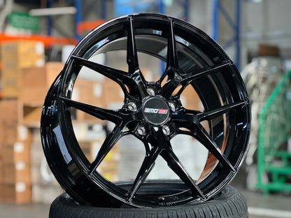 New 19X8.5 ET45 Motec MCR4 Rim (4 wheel) Gloss Black 5X112