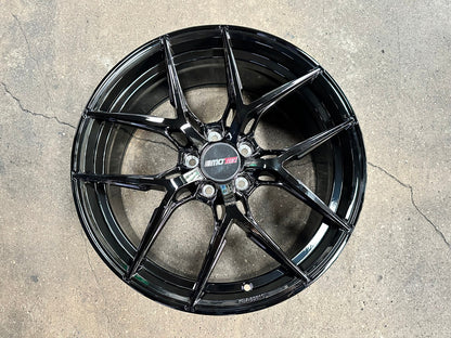 New 19X8.5 ET45 Motec MCR4 Rim (4 wheel) Gloss Black 5X112